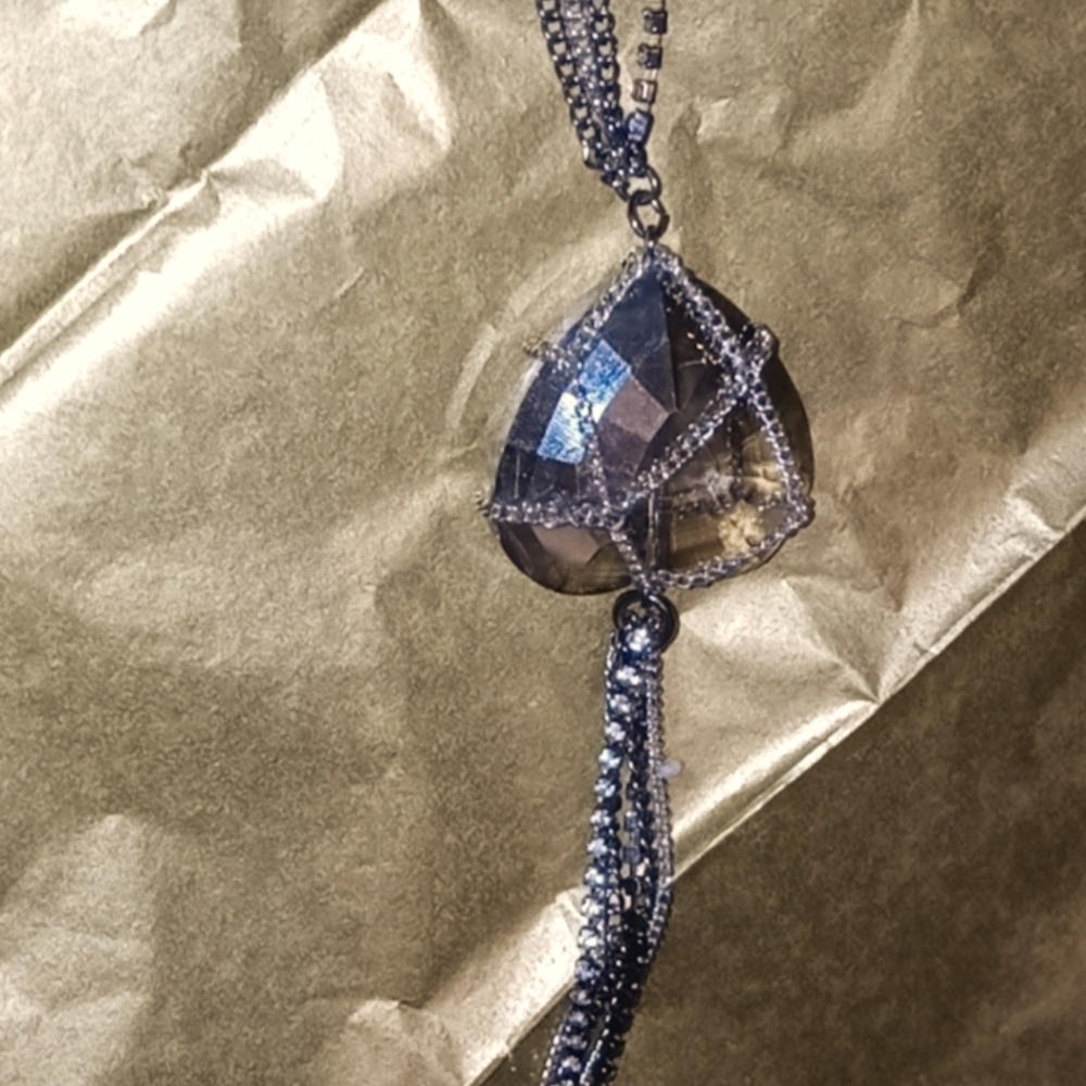 Vera Wang glass Heart Necklace